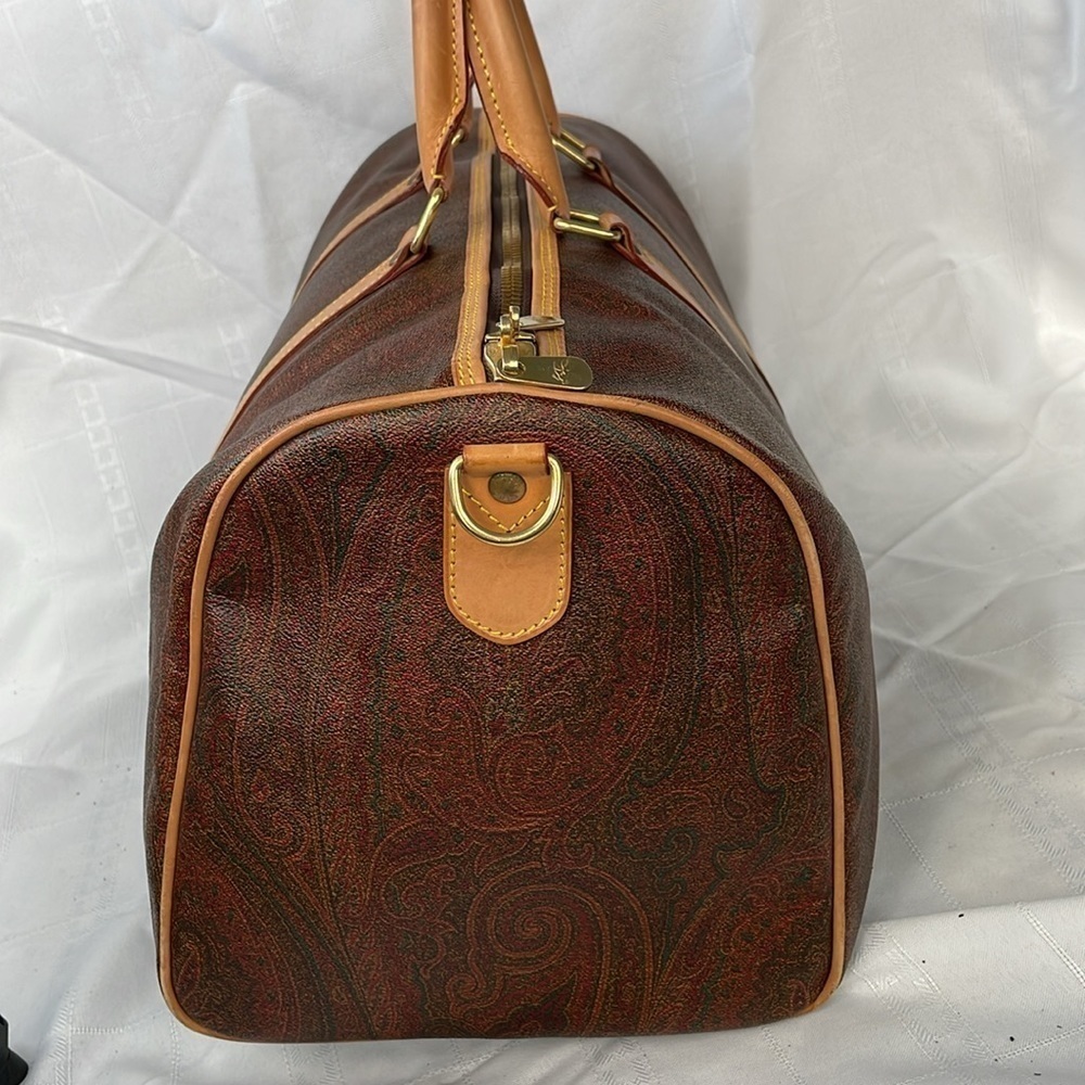 Etro Paisley Large Travel Duffel Duffle Bag Carryon View 6